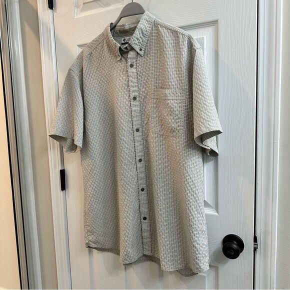 Columbia XCO Button Shirt Beige Brown size XL - Picture 2 of 6